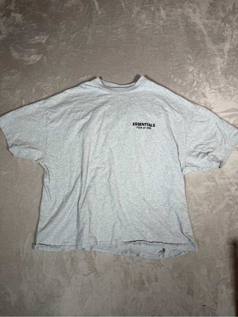 Essentials Light Gray Short-Sleeve Logo Tee
